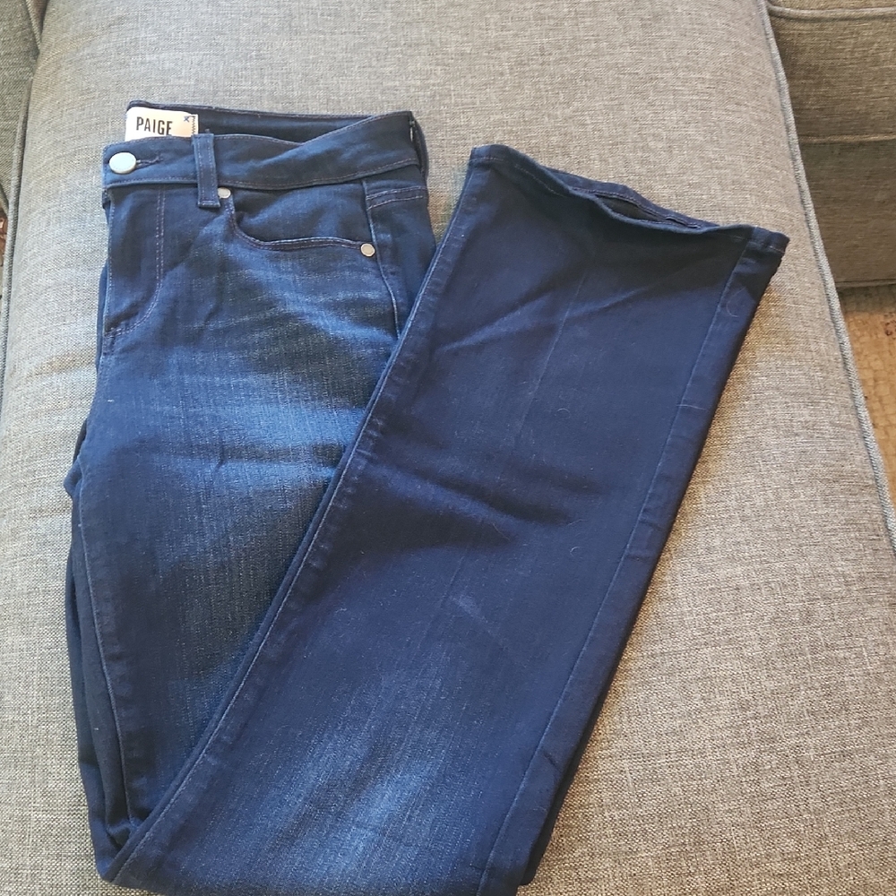 PAIGE Women's Navy Skinny Jeans